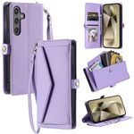 Per Samsung Galaxy S24 FE 5G Portafoglio Multi-Slot per Scheda Custodia in Pelle per Telefono (Viola)
