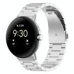Per Google Pixel Watch 3 41mm Tre Perline Cinturino in Acciaio Inossidabile (Argento)