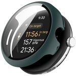 Per Google Pixel Watch 3 45mm PC + Pellicola temperata Custodia protettiva per orologio integrata (verde)