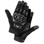 Guanti da moto per esterni antiscivolo con protezione solare touch screen, taglia: L (nero)
