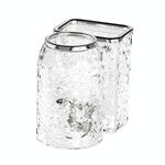 Porta spazzolino da denti da bagno Portaoggetti multifunzionale per la casa, stile: tazza singola trasparente