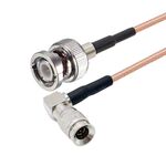Cavo connettore maschio CC4 a gomito da 50 cm a BNC maschio Cavo RF coassiale RG179