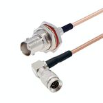 Cavo connettore femmina impermeabile CC4 passante da 30 cm a gomito maschio BNC, cavo RF coassiale RG179