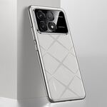 Per Redmi K70 / K70 Pro Custodia per telefono in pelle liscia per PC (bianca)