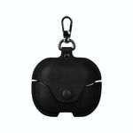 Per Samsung Galaxy Buds 3 Custodia protettiva in pelle Bluetooth per auricolari Business con gancio (nero)