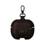 Per Samsung Galaxy Buds 3 Business Custodia protettiva in pelle per auricolari Bluetooth con gancio (marrone scuro)