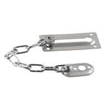 Catena di sicurezza per porta, antifurto, serratura per porta di casa, catenaccio per finestra, stile: argento rotondo