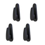 4 pezzi/set adesivo per cruscotto auto gancio piccolo multifunzionale (nero)