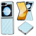 Per Samsung Galaxy Z Flip6 Custodia per telefono in PU glitterato rombico galvanico (azzurro chiaro)