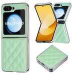 Per Samsung Galaxy Z Flip6 Custodia per telefono in PU glitterato rombico galvanico (verde)