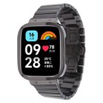 Per Redmi Watch 3 Lite Frame Integrated One-bead cinturino in acciaio inossidabile (nero)