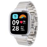 Per Redmi Watch 3 Lite Frame Integrated One-bead cinturino in acciaio inossidabile (argento)