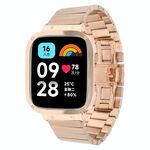 Per Redmi Watch 3 Lite Frame Integrated One-bead cinturino in acciaio inossidabile (oro rosa)