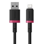 Cavo di ricarica rapida Baseus Dura Series USB a 8 pin 2,4 A, lunghezza: 2 m (rosso nero)