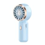 Mini turbina portatile simpatico coniglio ventilatore elettrico (blu)