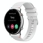 Per Amazfit Watch GTR 2 Cinturino in silicone ondulato punteggiato cucito da 22 mm (bianco)