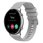 Per Amazfit Watch GTR 2 Cinturino in silicone ondulato punteggiato cucito da 22 mm (grigio)