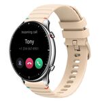 Per Amazfit Watch GTR 2 Cinturino in silicone ondulato punteggiato cucito da 22 mm (color crema)