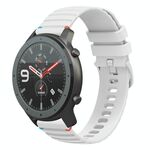 Per Amazfit Watch GTR Cinturino in silicone ondulato punteggiato cucito da 22 mm (bianco)