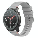 Per Amazfit Watch GTR Cinturino in silicone ondulato punteggiato cucito da 22 mm (grigio)