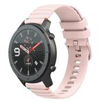 Per Amazfit Watch GTR Cinturino in silicone ondulato punteggiato cucito da 22 mm (rosa)