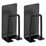 2 pezzi Porta spugna in acciaio inox per uso domestico, porta spazzolino da denti senza foratura, colore: nero