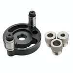 Localizzatore di punte per lavorazione del legno, autocentrante, per foratura, modello: con manicotto per trapano da 6/8/10 mm (rosso)