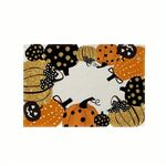 Tovaglietta in lino con cartoni animati di Halloween, per cucina, ristorante, isolamento decorativo (zucca)