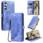 Per Samsung Galaxy S24+ 5G Custodia per telefono in pelle goffrata Skin Feel Totem (viola)