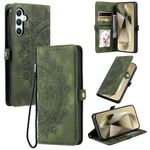 Per Samsung Galaxy S23 FE 5G Custodia per telefono in pelle goffrata Skin Feel Totem (verde scuro)