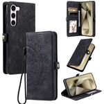 Per Samsung Galaxy S23+ 5G Custodia in pelle goffrata Skin Feel Totem (nera)