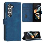 Per Samsung Galaxy Z Fold6 Dream Triangle Custodia pieghevole in pelle con cordino (blu)