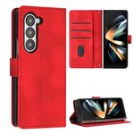 Per Samsung Galaxy Z Fold6 Dream Triangle Custodia pieghevole in pelle con cordino (rosso)