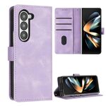Per Samsung Galaxy Z Fold6 Dream Triangle Custodia pieghevole in pelle con cordino (viola)