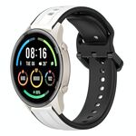 Per Xiaomi MI Watch Sport 22mm Convex Loop Cinturino in silicone bicolore (bianco + nero)