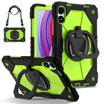 Per Xiaomi Poco Pad 12.1 Custodia per tablet PC ibrido in silicone con robot a colori contrastanti (nero giallo verde)