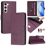Per Samsung Galaxy S23+ 5G Smile Embossing RFID Custodia in pelle per telefono (viola)