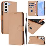 Per Samsung Galaxy S22+ 5G Custodia in pelle tinta unita con cordino (nudo)