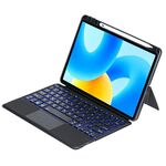 Per Huawei MatePad 11.5 / MatePad Air 11.5 Custodia in pelle con tastiera Bluetooth retroilluminata staccabile con touchpad (nero)