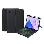 Per Huawei MatePad 11 2023 Custodia in pelle con tastiera Bluetooth retroilluminata staccabile con touchpad (nero)