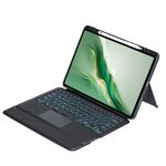 Per Honor MagicPad 2 12.3 Custodia in pelle con tastiera Bluetooth retroilluminata staccabile con touchpad (nero)