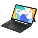Per Honor V6 / Tablet V7 Custodia in pelle con tastiera Bluetooth retroilluminata staccabile con touchpad (nero)