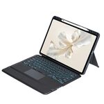 Per Honor Pad 9 Pro / Pad V8 Pro Custodia in pelle con tastiera Bluetooth retroilluminata staccabile con touchpad (nero)