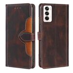 Per OPPO Reno12 5G Custodia in pelle con fibbia magnetica Global Skin Feel (marrone)