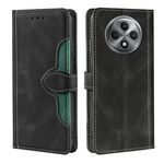 Per OPPO Reno12 F 5G Custodia in pelle con fibbia magnetica Skin Feel (nero)