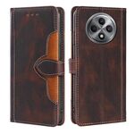 Per OPPO Reno12 F 5G Custodia in pelle con fibbia magnetica Skin Feel (marrone)