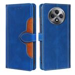 Per OPPO Reno12 F 5G Custodia in pelle con fibbia magnetica Skin Feel (blu)