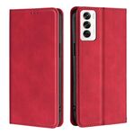 Per OPPO Reno12 5G Custodia per telefono in pelle magnetica Global Skin Feel (rosso)