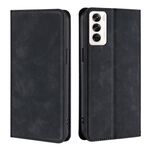 Per OPPO Reno12 5G Custodia per telefono in pelle magnetica Global Skin Feel (nera)