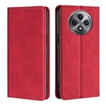 Per OPPO Reno12 F 5G Custodia in pelle magnetica Skin Feel (rosso)